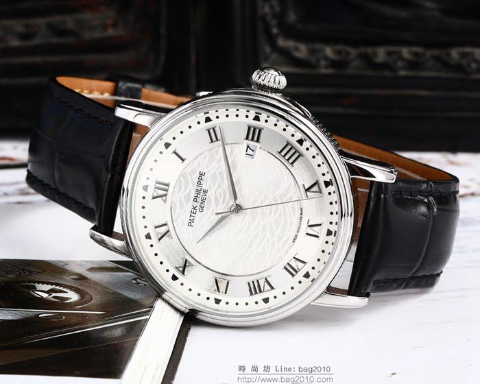 百達翡麗PATEK PHILPPE 高級定制 全自動機械機芯 316精鋼表殼 小牛皮錶帶 男士腕表  wssb4680